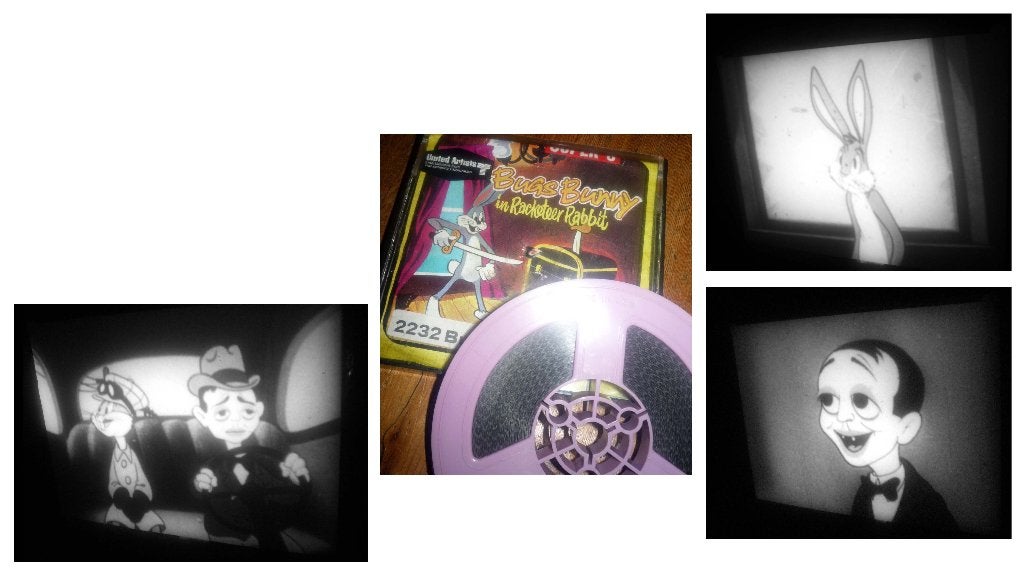 8mm film Bugs Bunny Racketeer Rabbit - silent zw/w 60mtr, Ophalen of Verzenden, 8mm film