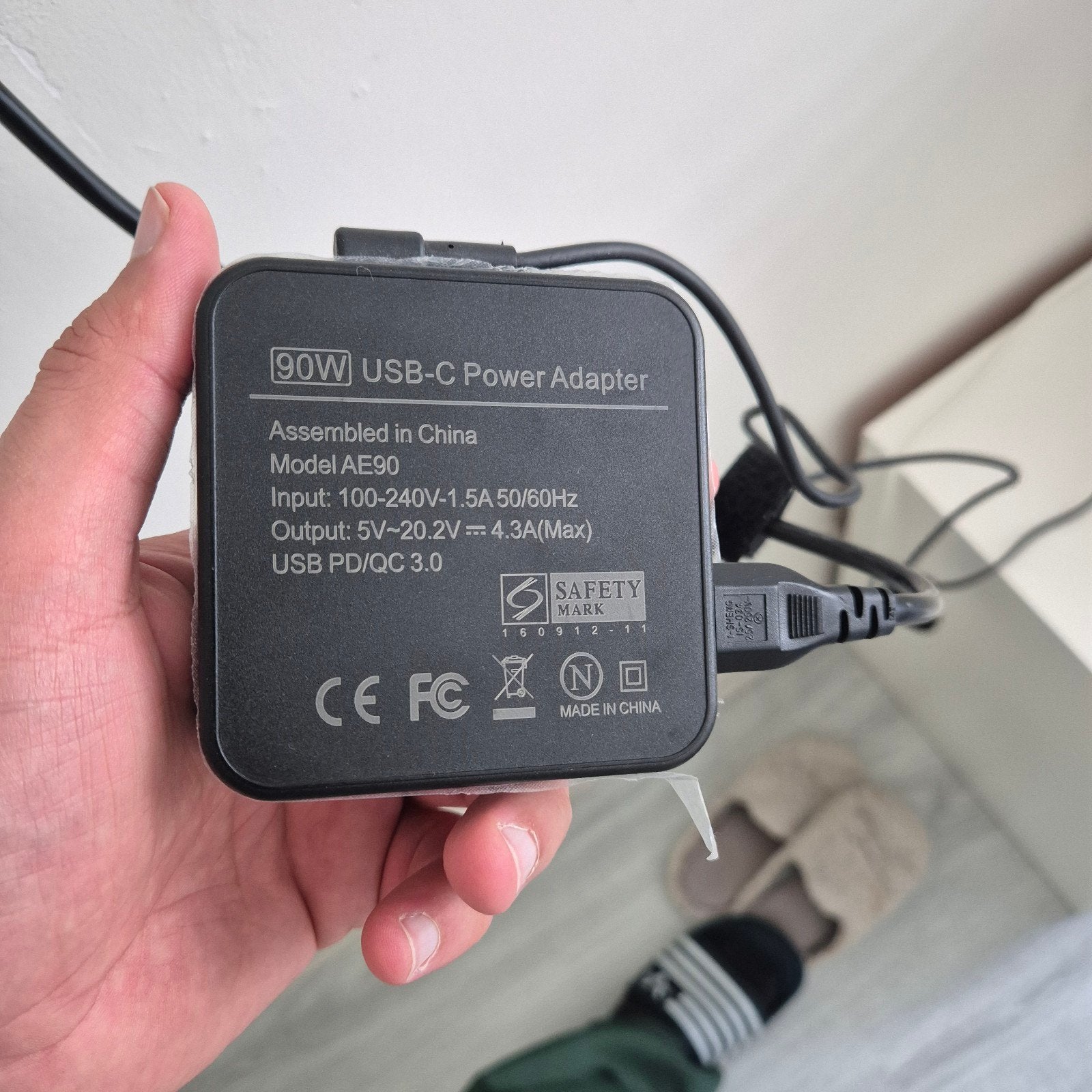 USB-C Oplader 90W Power Adapter, Computers en Software, Laptop-opladers, Zo goed als nieuw, Ophalen of Verzenden
