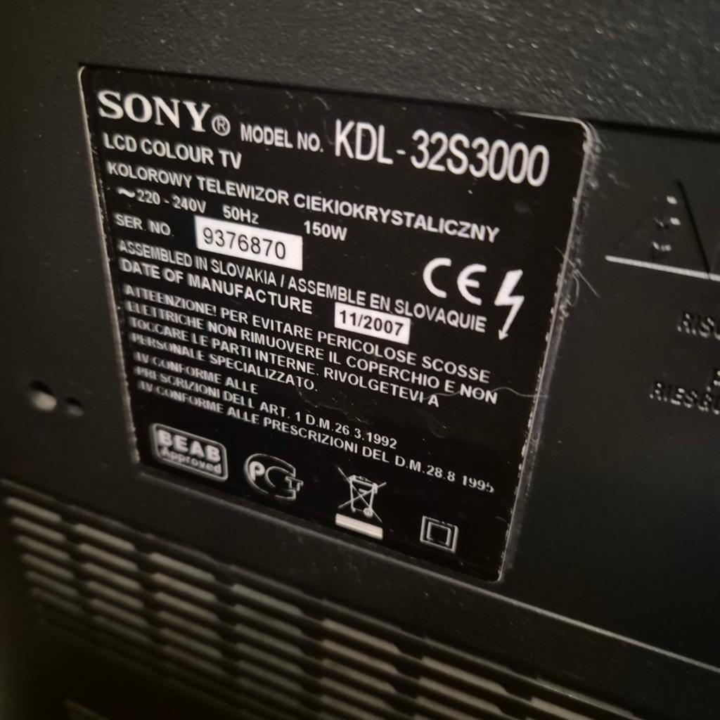 Sony KDL-32S3000 LCD Kleurentelevisie, Ophalen