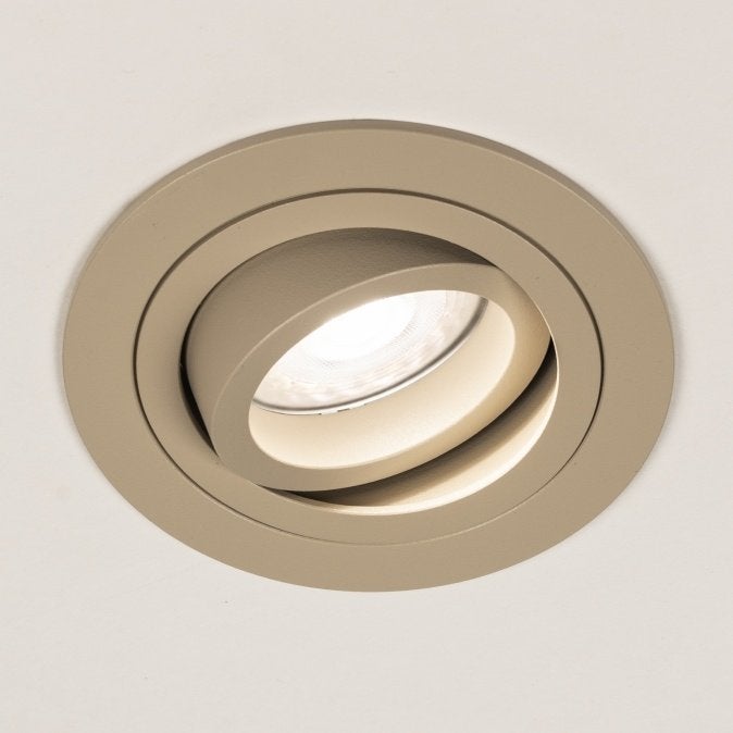Beige inbouwspot of taupe bruine spots keuken bank bed lamp, Ophalen of Verzenden, Nieuw