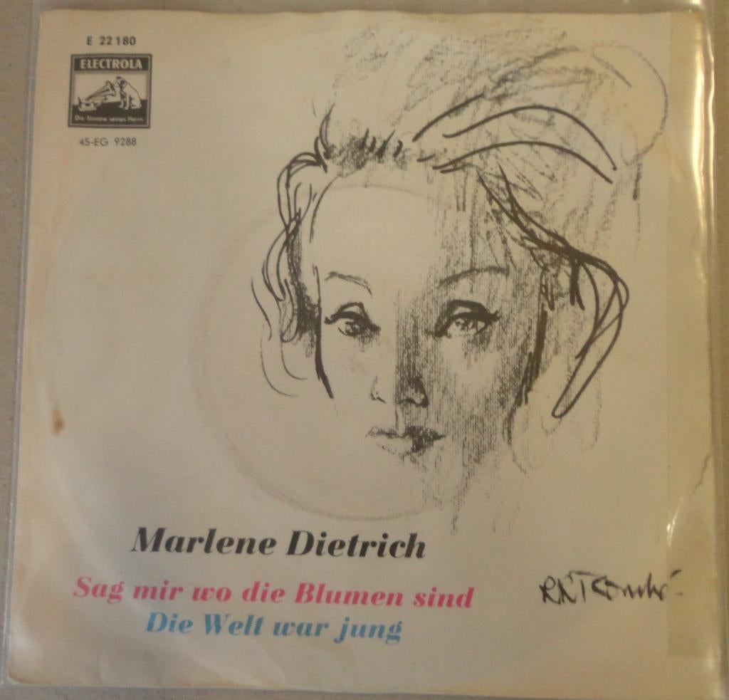 Marlene Dietrich > Sag mir wo die blumen sind, Cd's en Dvd's, Vinyl Singles, Gebruikt, 7 inch, Single, Ophalen of Verzenden