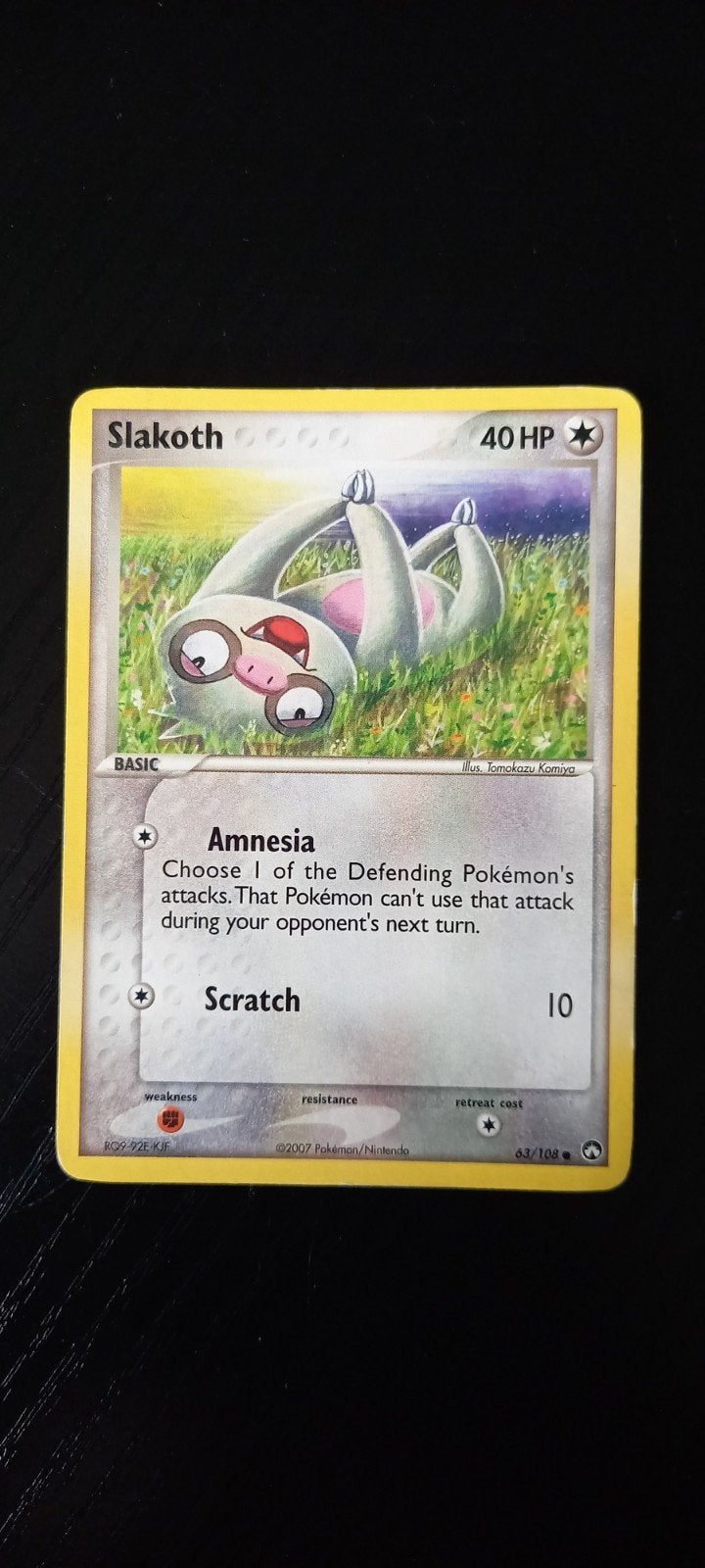 Pokémon Kaart Slakoth 63/108 EX Power Keepers 2007, Ophalen of Verzenden, Gebruikt, Losse kaart