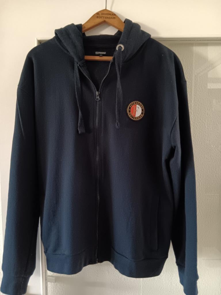Feyenoord Hoodie, Donkerblauw Maat M - Zo goed als nieuw, Ophalen of Verzenden, Zo goed als nieuw, Feyenoord, Maat 48/50 (M)