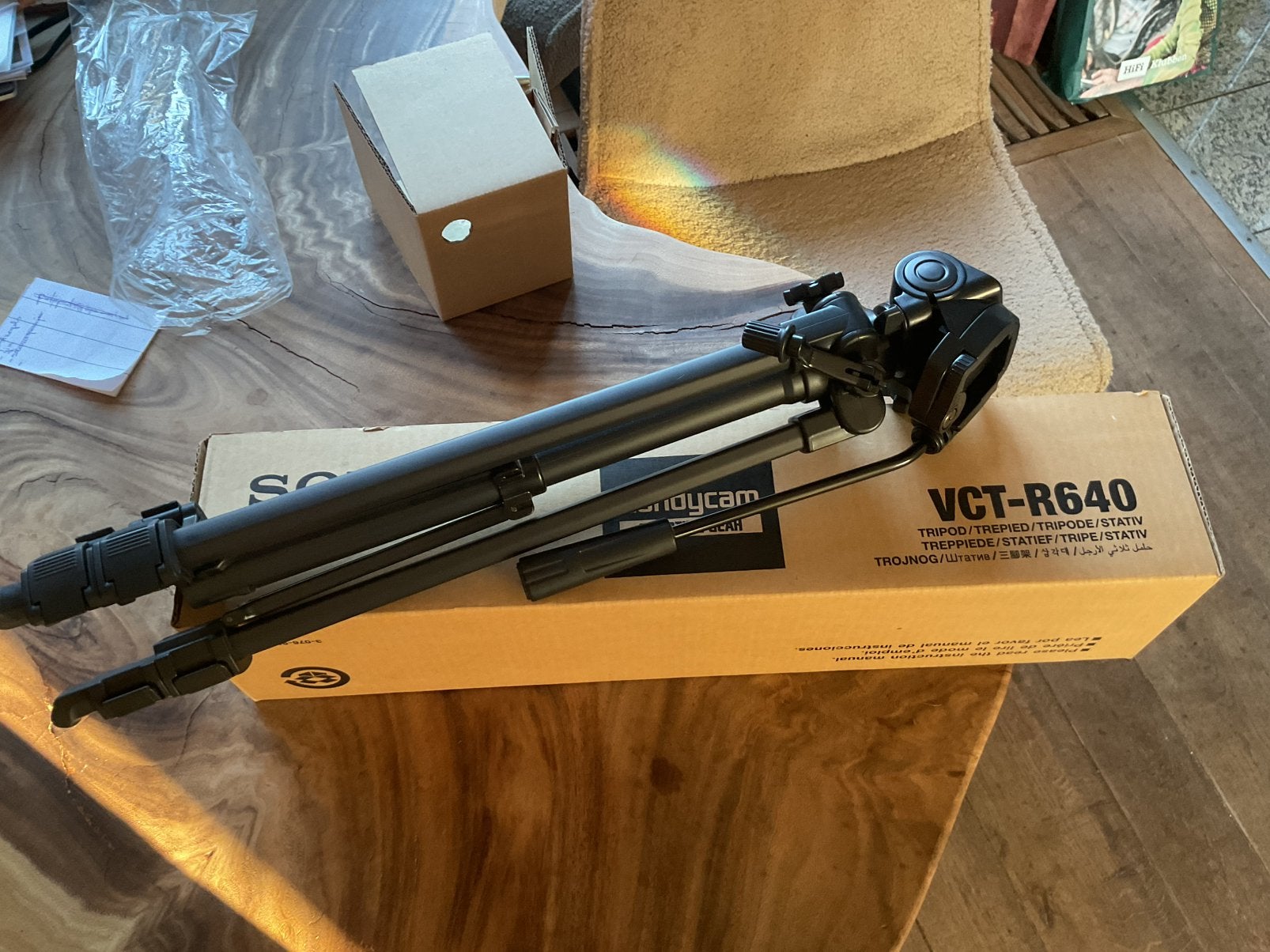 Sony statief VCT-R640, Nieuw, 150 tot 175 cm, Middenzuil, Sony