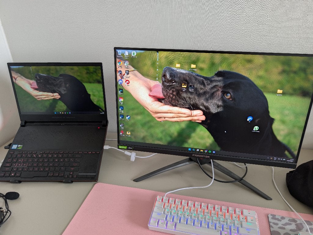 ASUS ROG Zephyrus S + Acer Predator monitor, Computers en Software, Windows Laptops, Ophalen, Gebruikt, Met videokaart, Asus