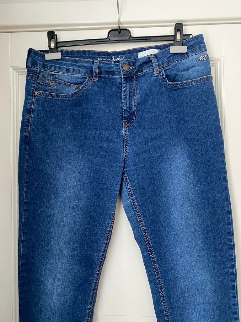 Miss Etam Slim Jeans Maat 42, Verzenden, Zo goed als nieuw, Blauw, Overige jeansmaten