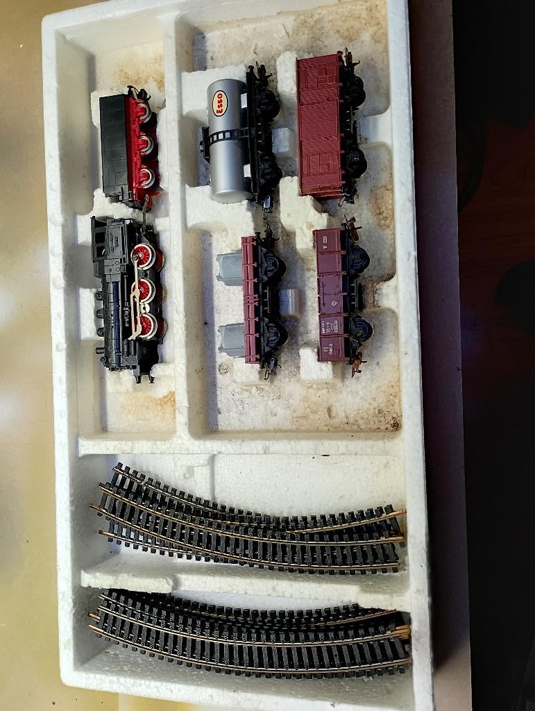 Oude Lima H0 set, Hobby en Vrije tijd, Modeltreinen | H0, Gebruikt, Gelijkstroom, Wagon, Ophalen of Verzenden