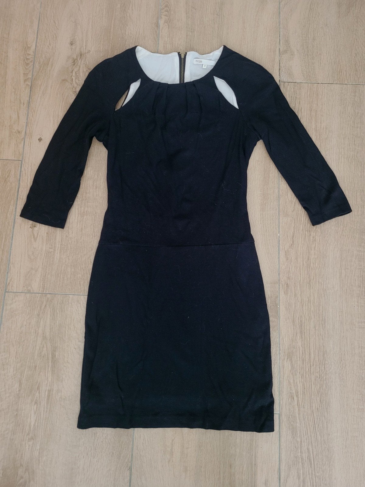 Majé little black dress met cut outs maat 36, Zwart, Ophalen of Verzenden, Zo goed als nieuw, Maat 36 (S)