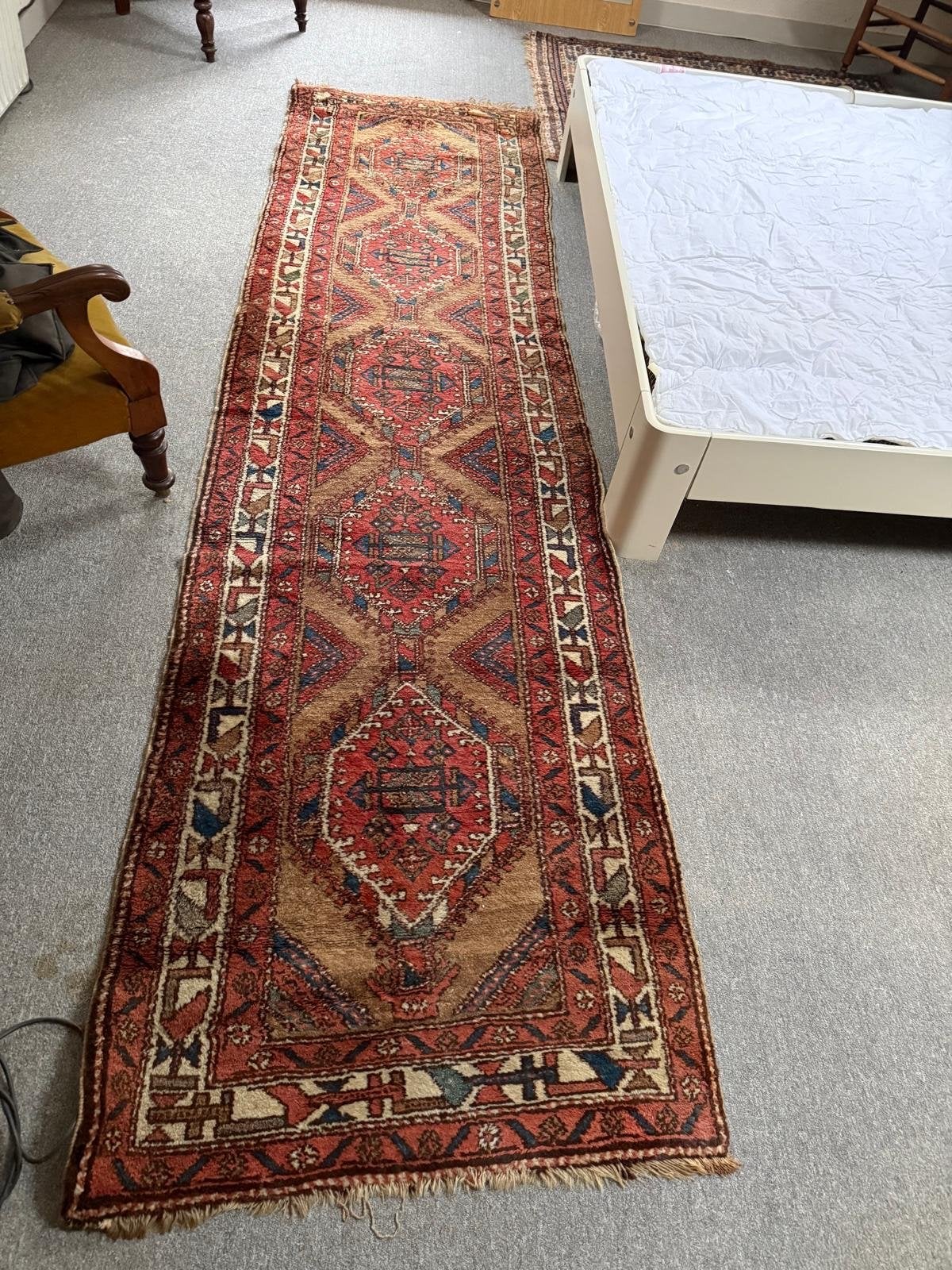 Prachtig vintage Perzische tapijt loper (3,05 x 0,85, Ophalen, Minder dan 50 cm, Gebruikt, 200 cm of meer