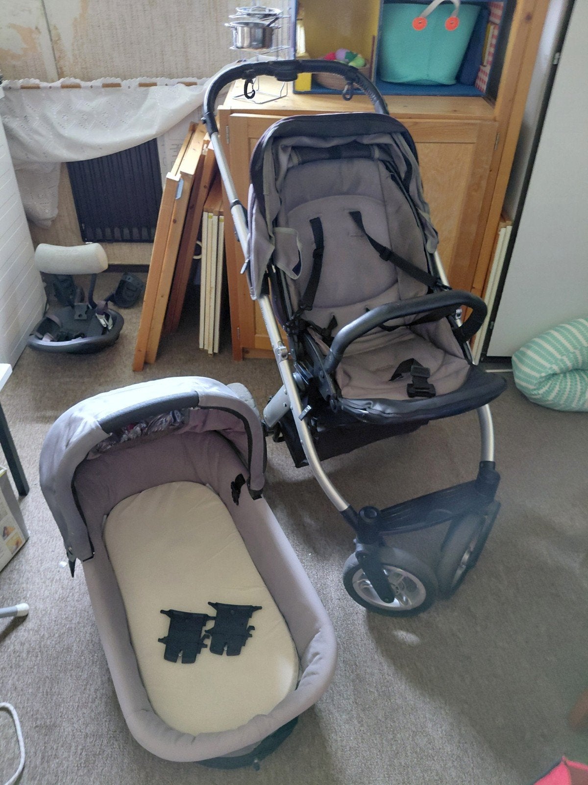 Mutsy Transit 2-1 kinderwagen, Ophalen, Gebruikt, Combiwagen, Met reiswieg