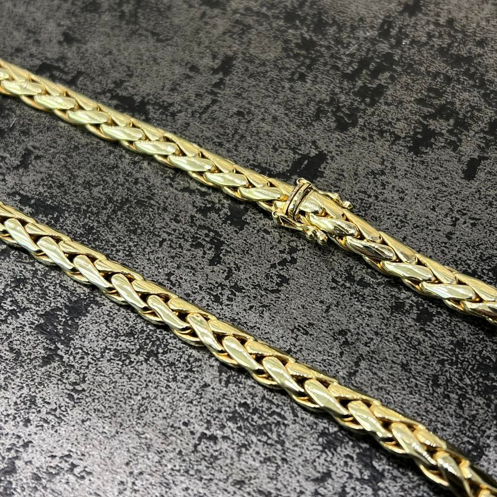 14 karaat gouden ketting collier prachtig schakel, Ophalen of Verzenden, Zo goed als nieuw, Goud