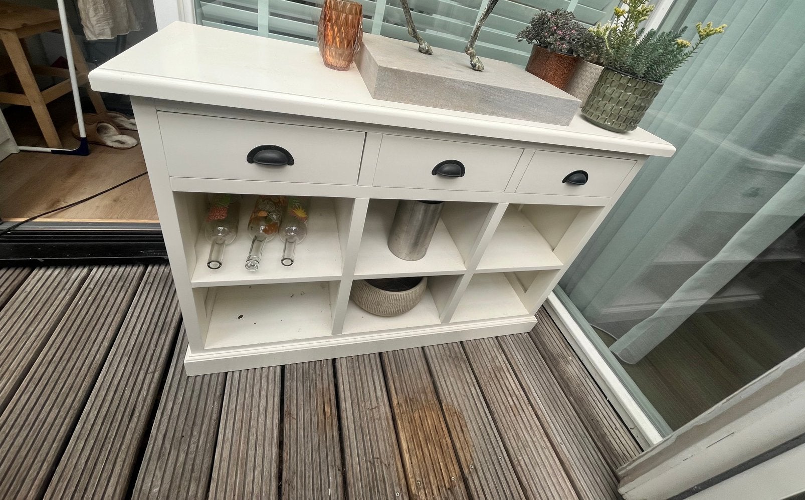 Dressoir wit  in prima staat, Ophalen, Gebruikt, 100 tot 150 cm