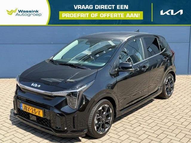 Kia Picanto 1.0 DPI GT-Line Automaat | Climate Control| Schu, Euro 6, 4 stoelen, Zwart, Origineel Nederlands
