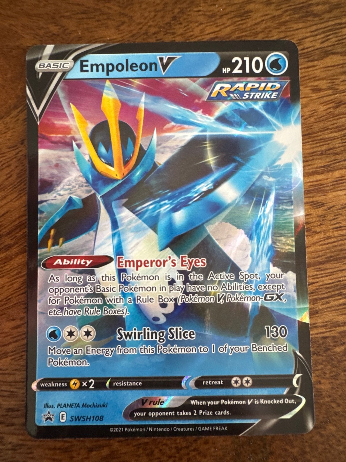 Empoleon V SWSH108 Pokémon Kaart - Rapid Strike, Hobby en Vrije tijd, Verzamelkaartspellen | Pokémon, Ophalen of Verzenden, Zo goed als nieuw
