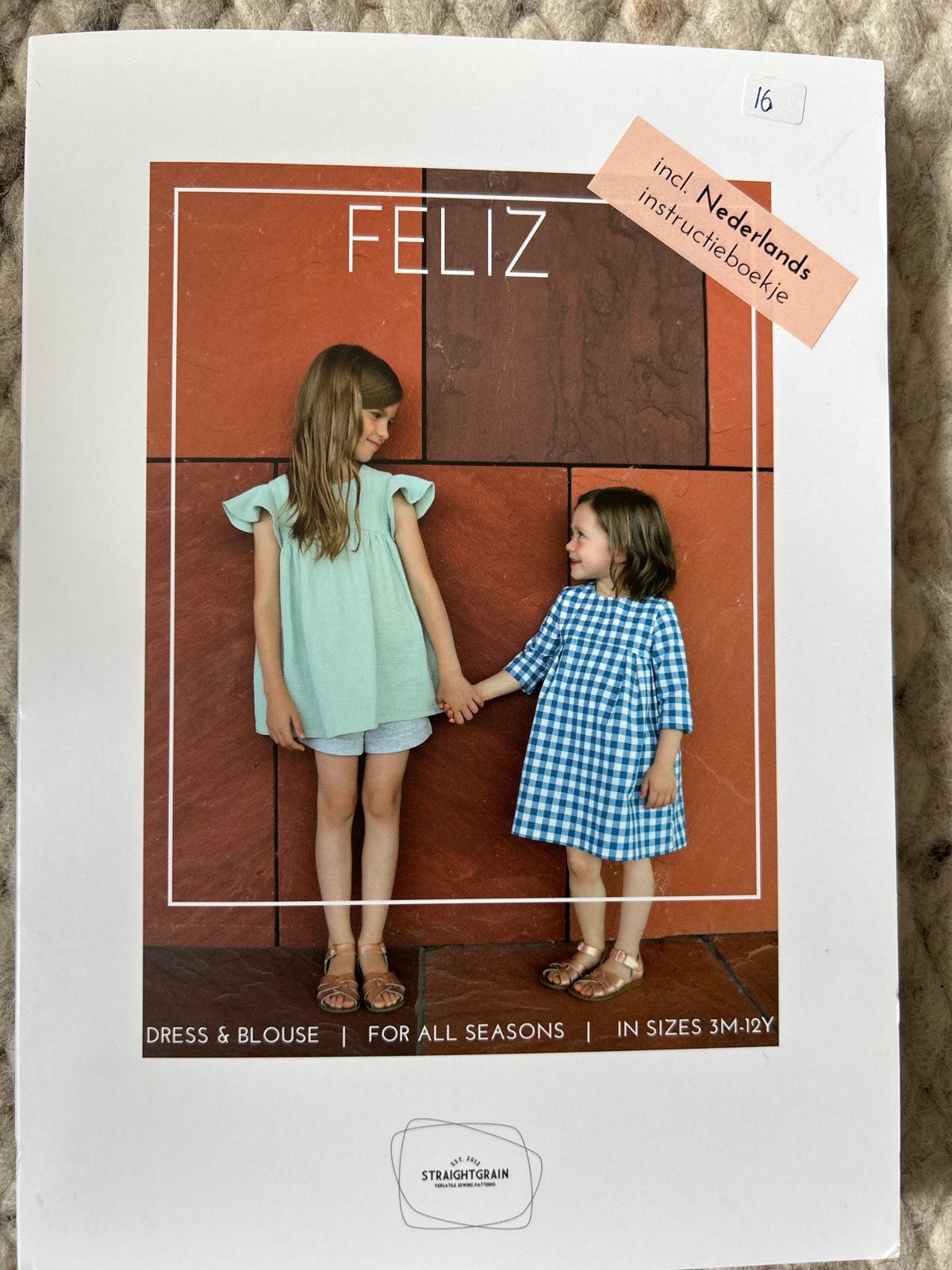 Straightgrain Feliz Patroon: Jurk & Blouse (3M-12Y), Overige merken, Overige typen, Kind, Nieuw