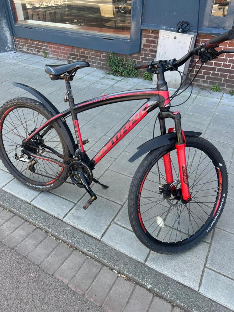 Mountainbike Altec, zwart/rood, Gebruikt, Hardtail, Heren, Ophalen of Verzenden