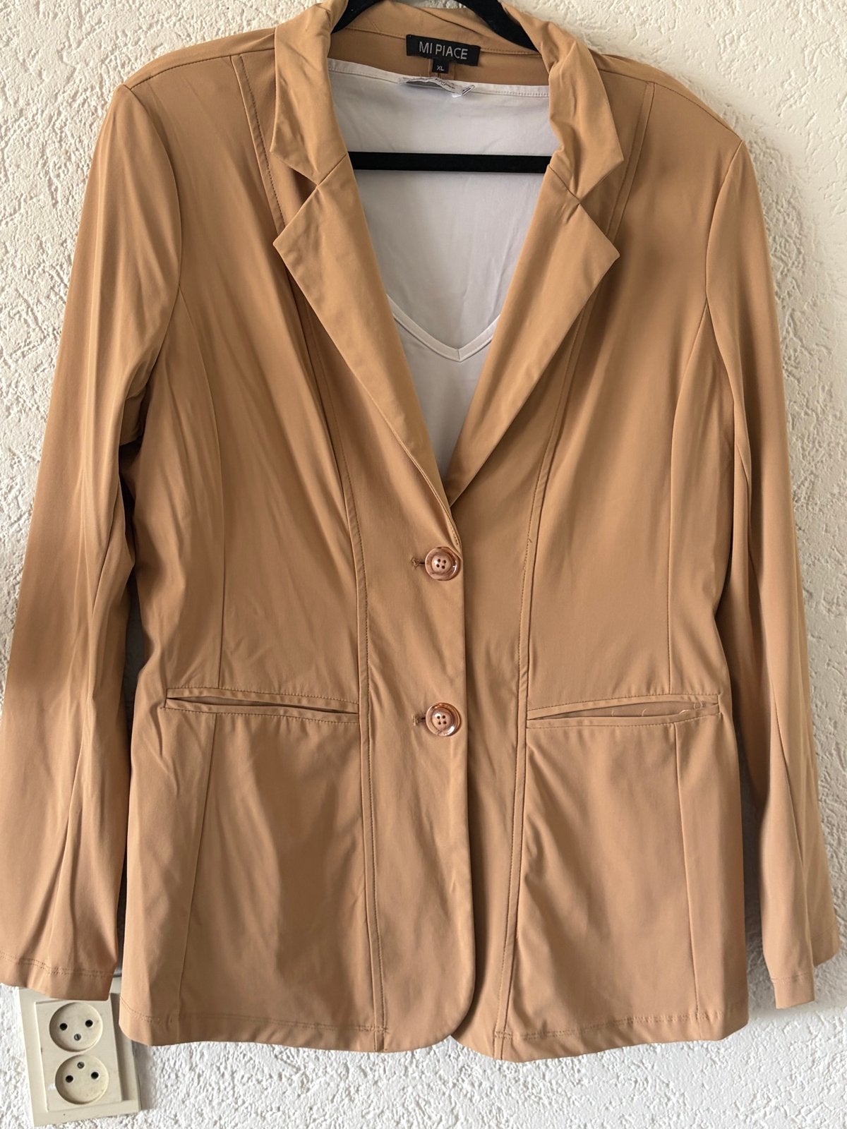 Mi Piace Jasje - Maat XL - Beige, Beige, Maat 46/48 (XL) of groter, Ophalen of Verzenden, Zo goed als nieuw
