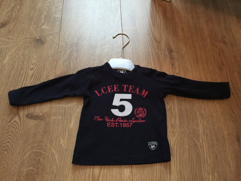 Baby shirt Lcee blauw maat 50, Kinderen en Baby's, Ophalen, LCEE, Zo goed als nieuw, Jongetje