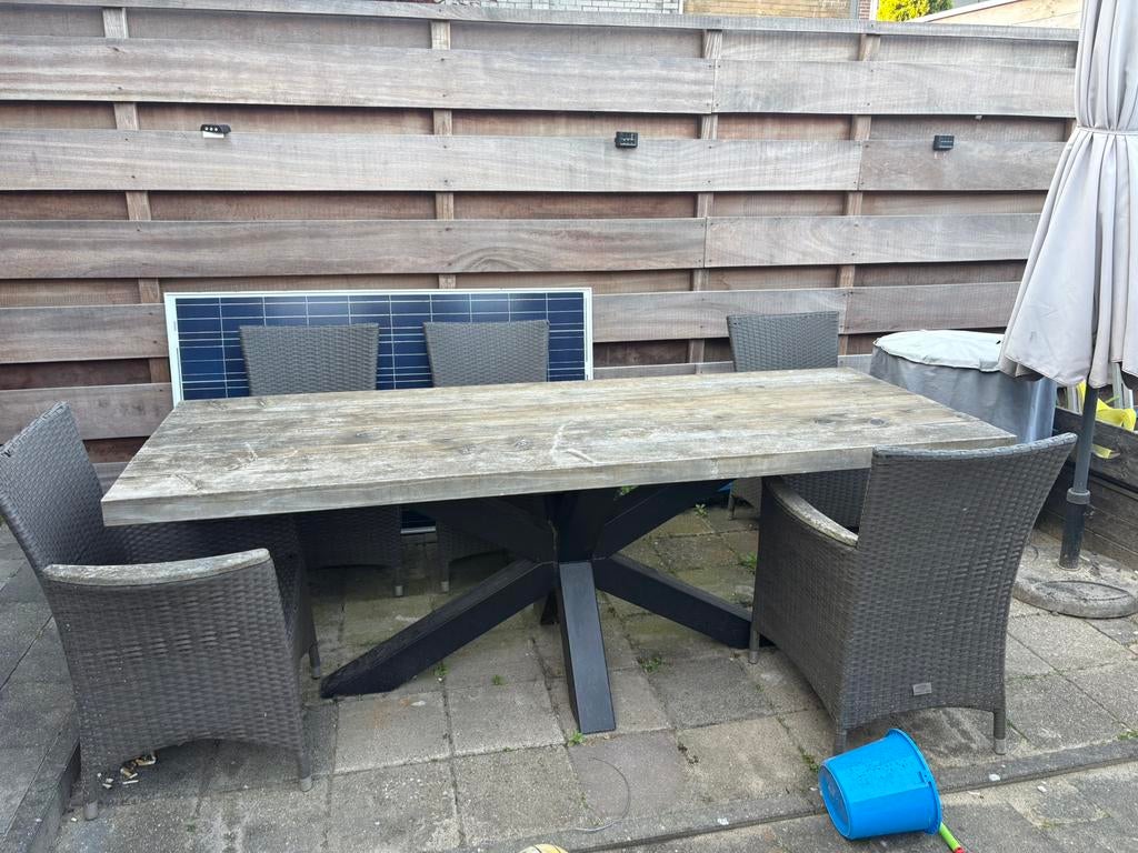 Tuintafel, Ophalen, Gebruikt, Eettafel, 6 zitplaatsen