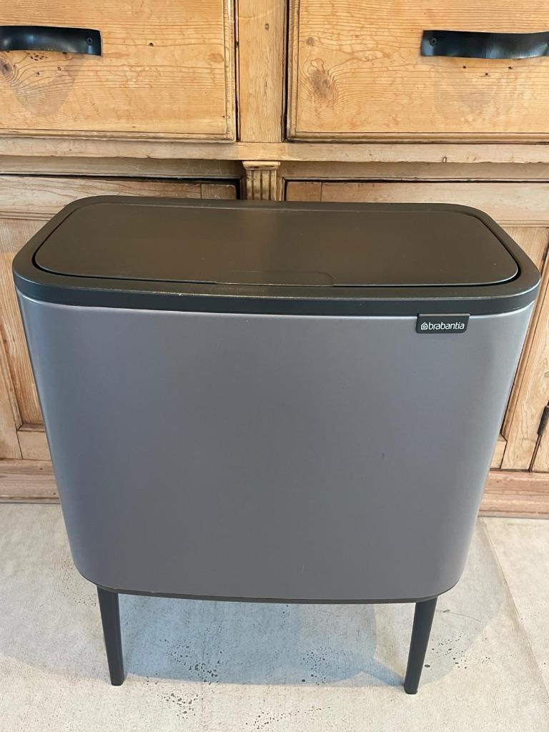 Brabantia Bo Touch Bin Platinum, Ophalen, Gebruikt, 50 tot 75 cm, Rvs