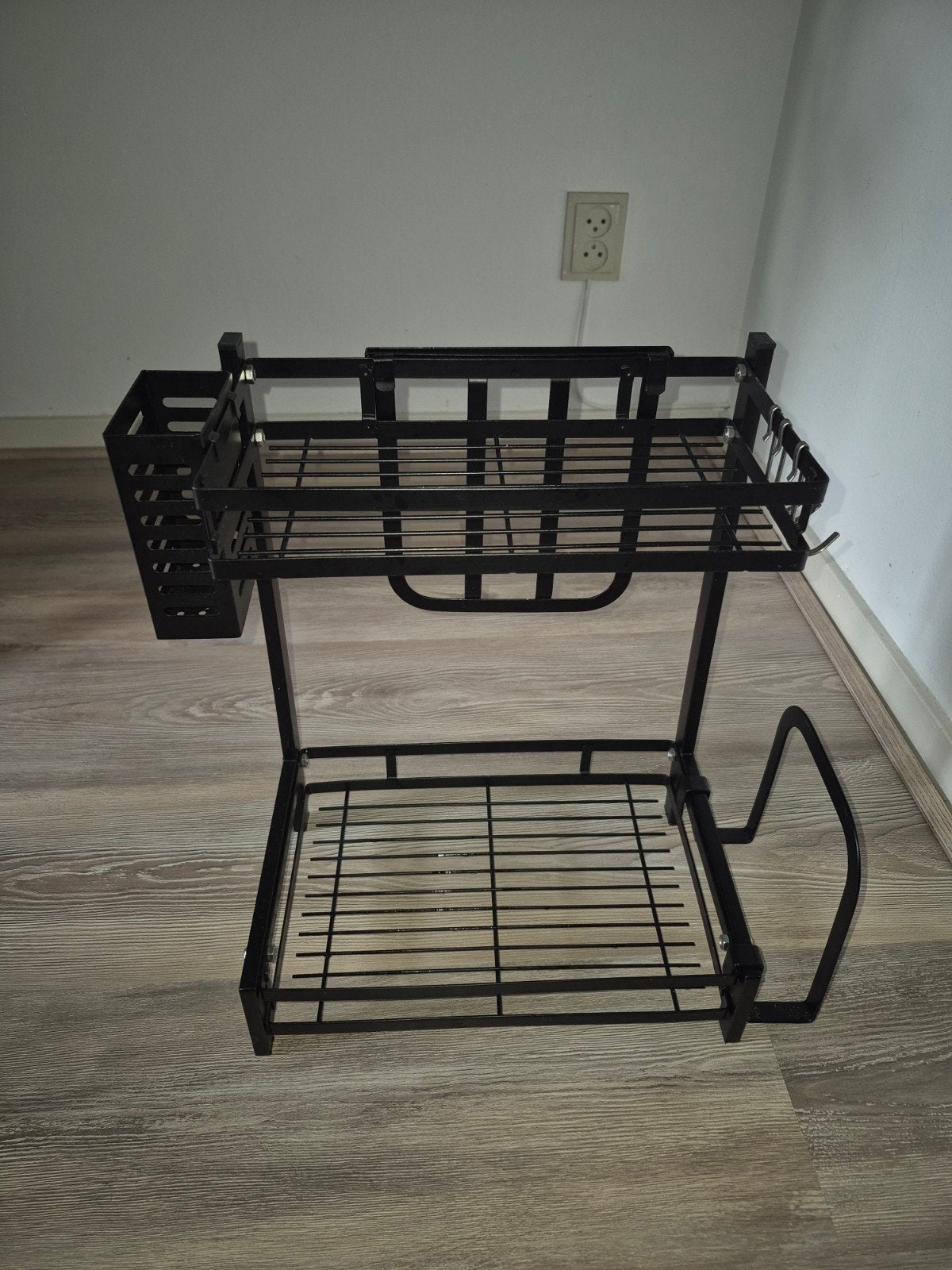 Kruidenrek met snijplankhouder en messenruimte, 35 cm hoog, Ophalen, Overige typen, Nieuw, Zwart