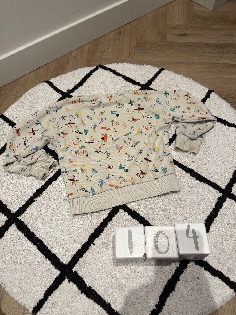 Foto 9 van Gebruikt wit print Tape a L'oeil sweater trui 104 (4y) Holid
