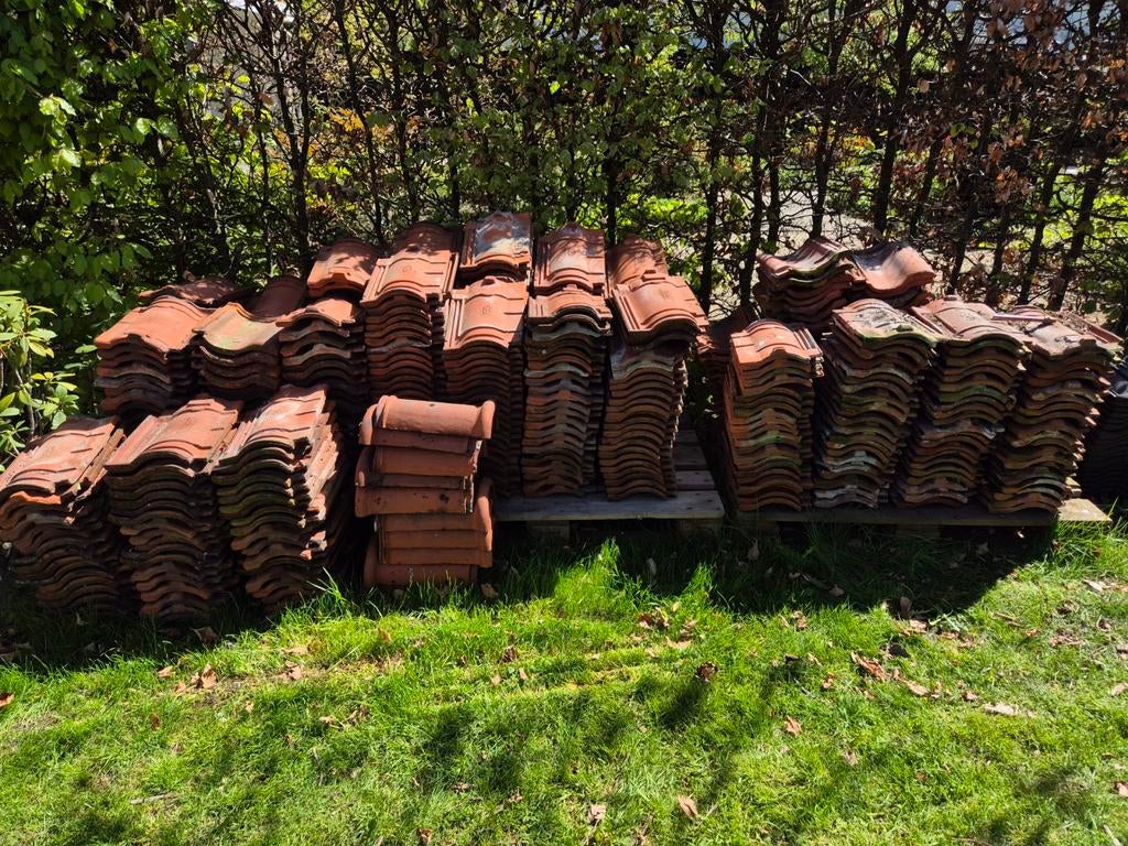 Oud Hollandse dakpannen 500 stuks (ovh) € 0,20 per stuk!, Doe-het-zelf en Verbouw, Dakpannen en Dakbedekking, Ophalen, Gebruikt