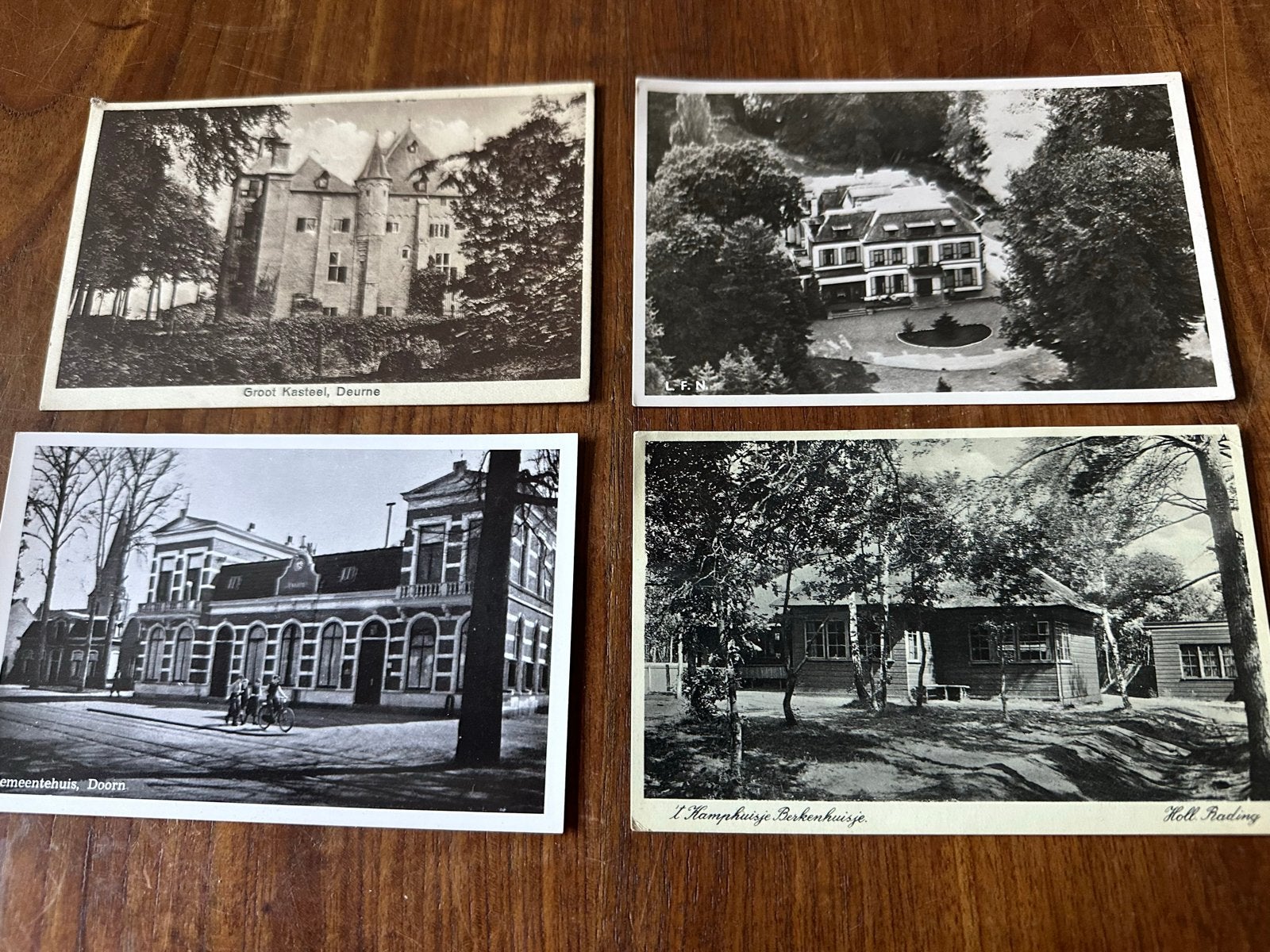 4 Oude Ansichtkaarten: Kastelen, Gemeentehuis, Kamp, Ophalen of Verzenden, Voor 1920, Gelopen, Noord-Brabant