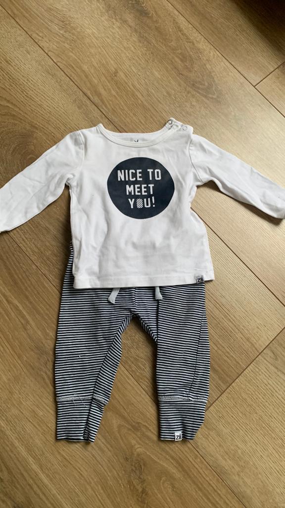 Z8 Newborn setje maat 62 - Nice to meet you!, Kinderen en Baby's, Babykleding | Maat 62, Ophalen of Verzenden, Zo goed als nieuw