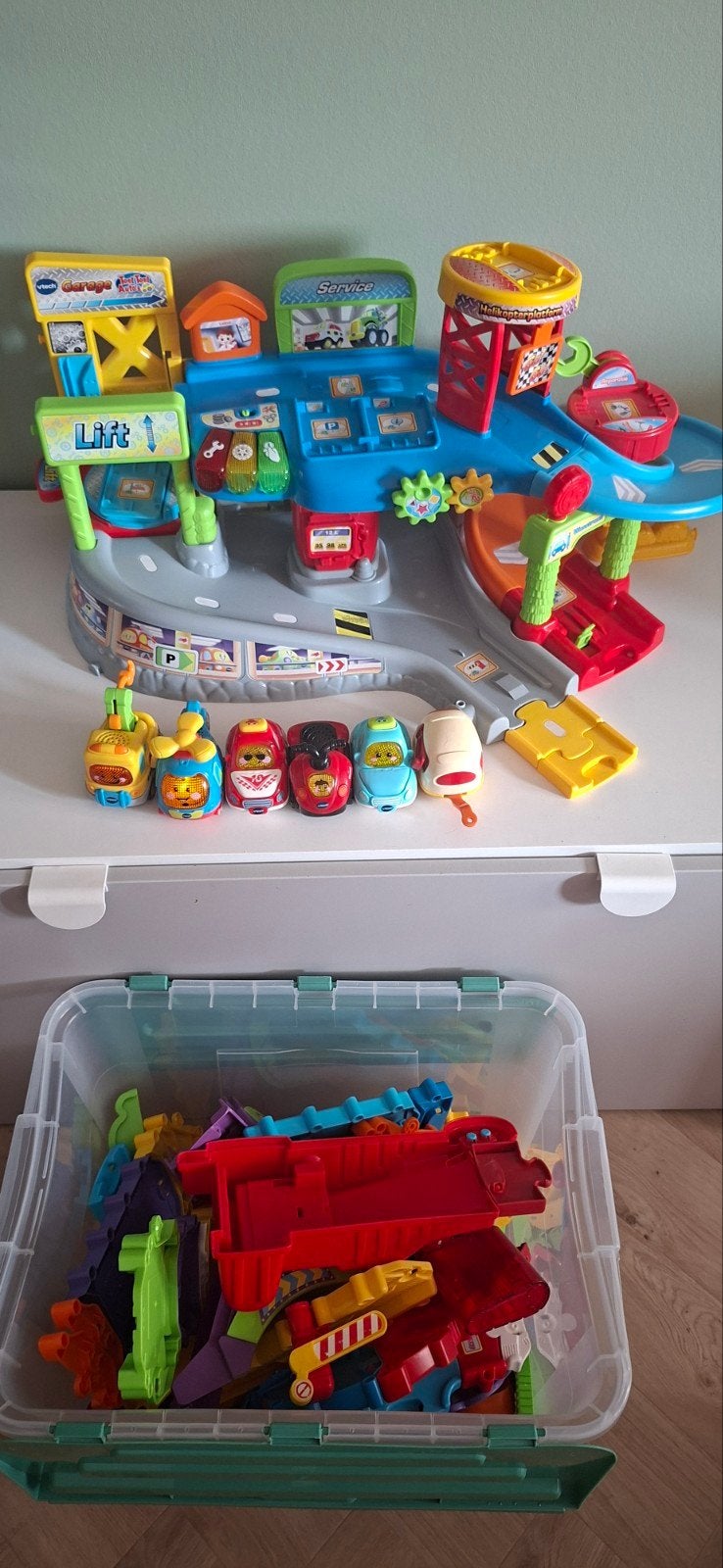 VTech Toet Toet Auto's Garage met veel extra's, Ophalen of Verzenden, Gebruikt, Overige merken