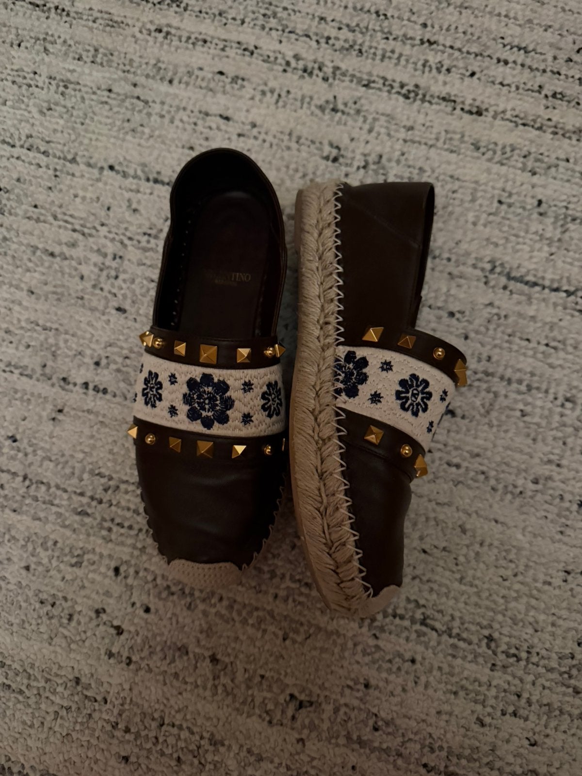 Valentino schoenen maat 38, Bruin, Verzenden, Zo goed als nieuw, Espadrilles of Moccasins