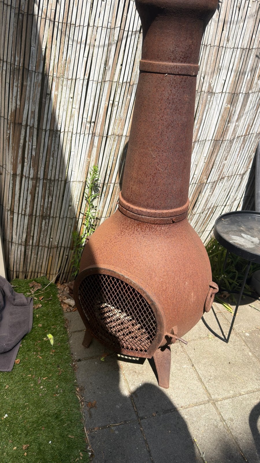 Rustieke gietijzeren vuurkorf/vuurton, Tuin en Terras, Vuurkorven, Ophalen of Verzenden, Gebruikt, Vuurton