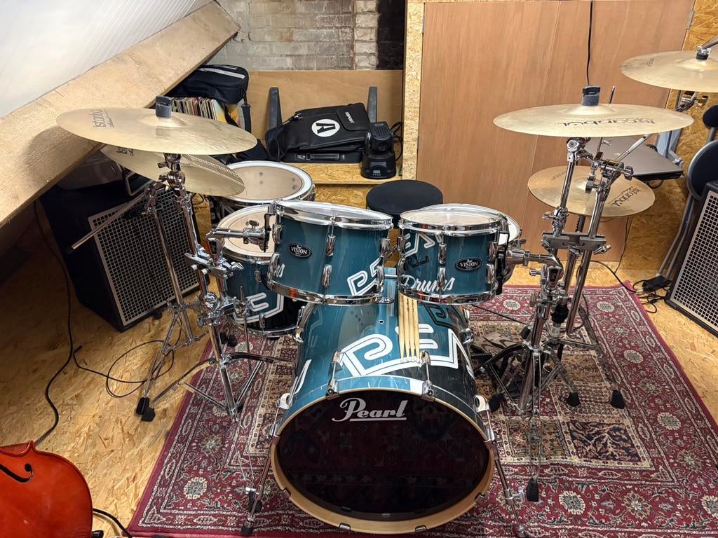 Pearl Vision 6 delig incl. Istanbul 5 Cymbals set, Mehmet, Ophalen, Gebruikt, Pearl