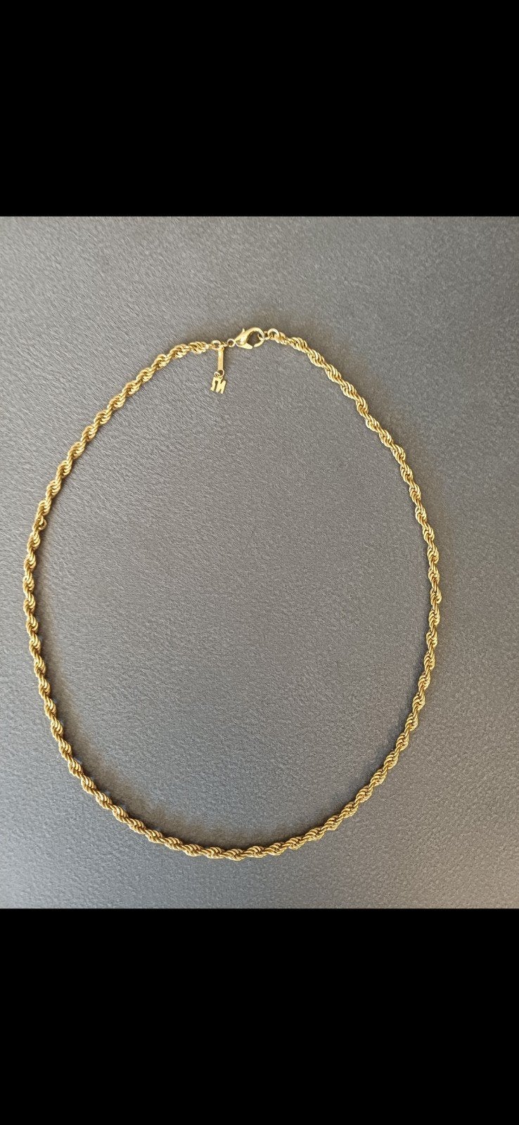 vergulde gouden ketting 54 cm, Sieraden, Tassen en Uiterlijk, Armbanden, Ophalen of Verzenden, Zo goed als nieuw, Goud