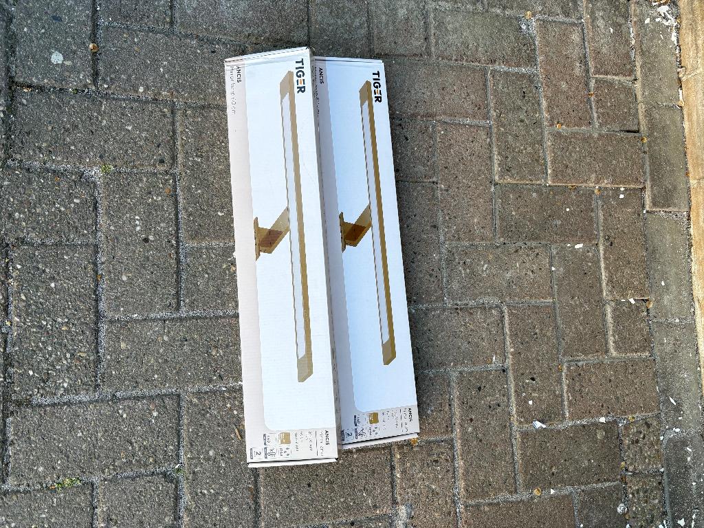 Goudkleurige led spiegellamp, Ophalen, Nieuw