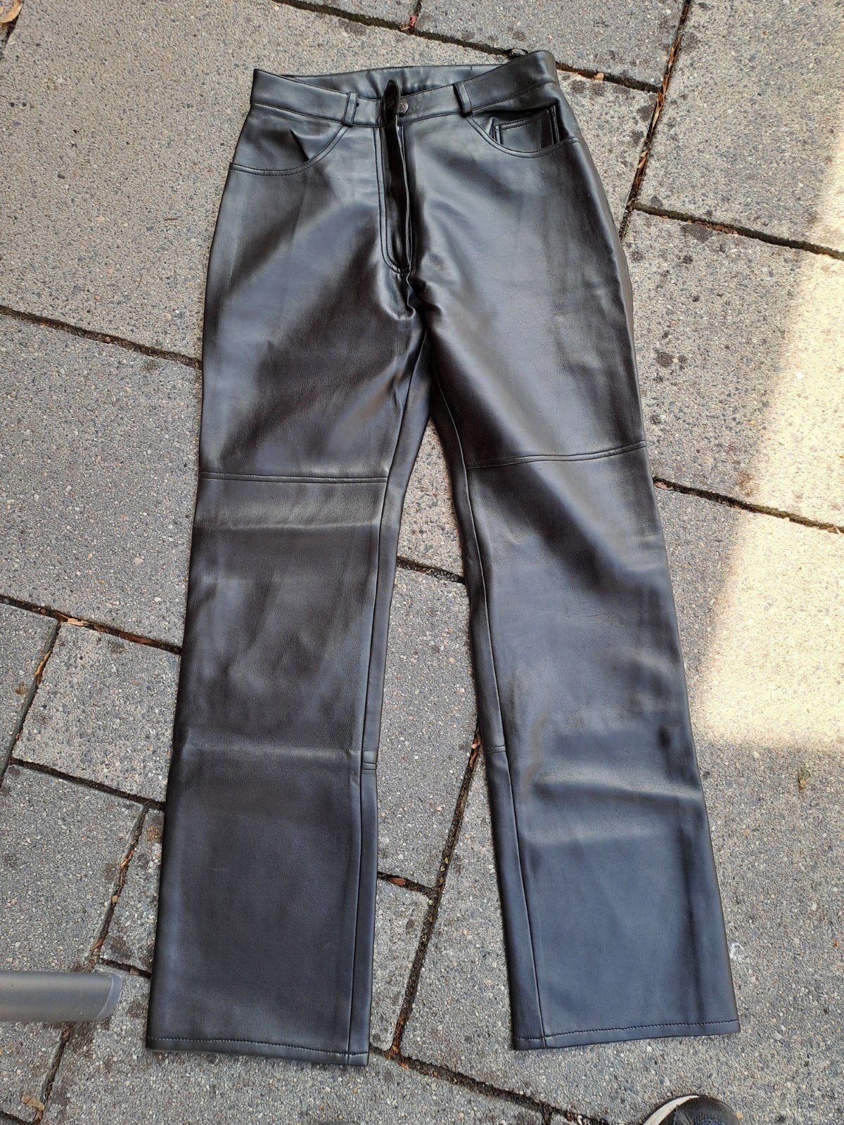 Zwarte skai leren broek - Nitty Gritty - Maat 40 (M), Kleding | Dames, Maat 38/40 (M), Zwart, Ophalen of Verzenden, Zo goed als nieuw