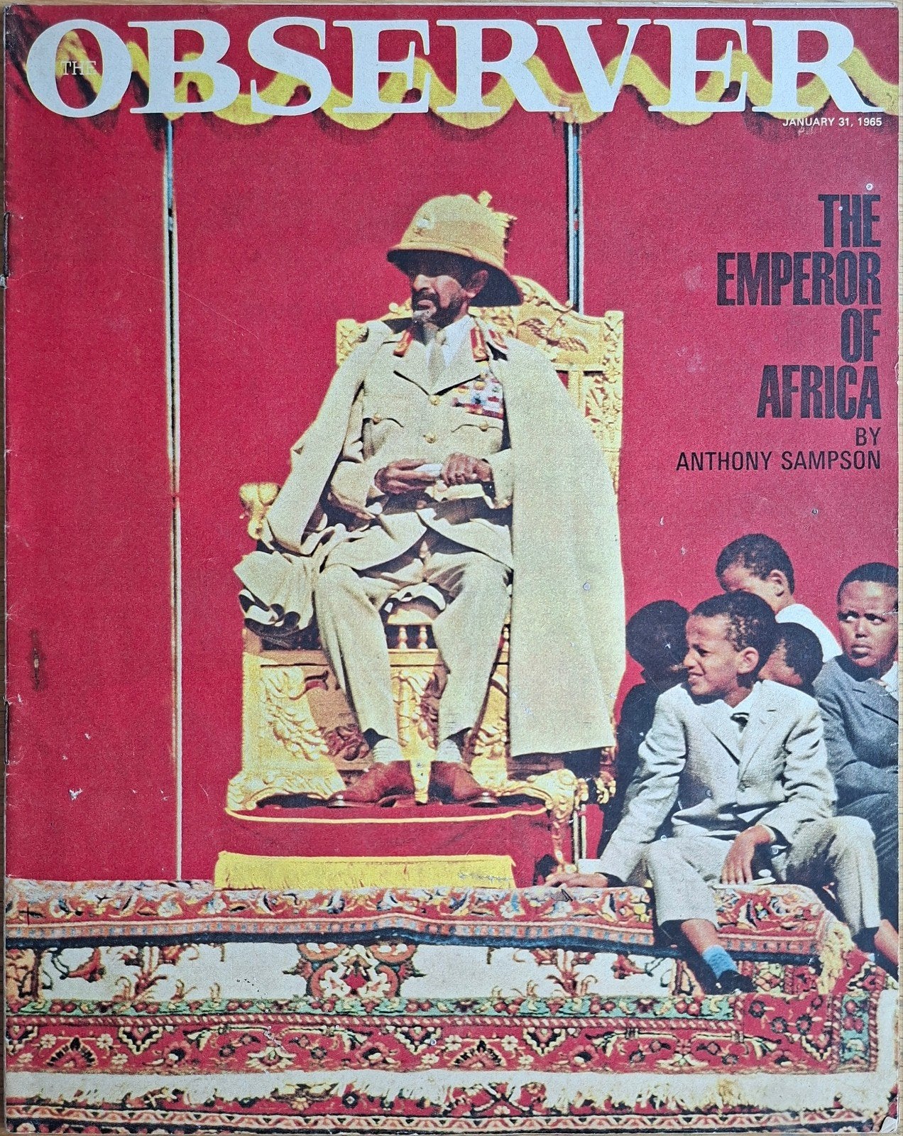 The Observer magazine The Emperor of Africa 31-01-1965, Boeken, Ophalen of Verzenden, Gelezen, Muziek, Film of Tv