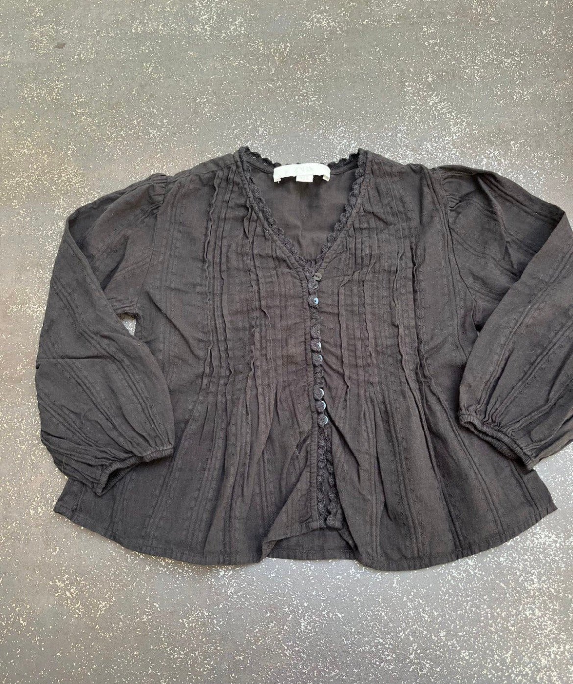 Blouse mt 122 zwart, Ophalen of Verzenden, Zo goed als nieuw, Meisje, Overhemd of Blouse