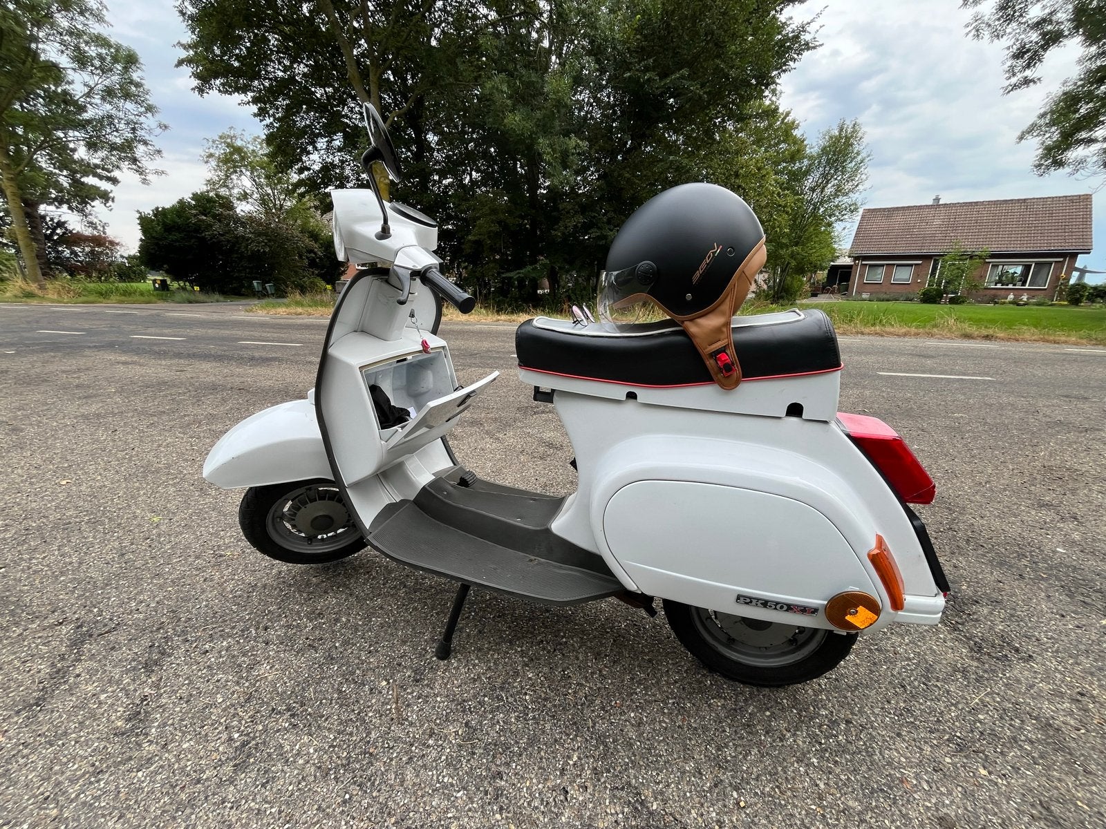 Origineel Piaggio Vespa PK50 XL zadel gezocht in zwart, Ophalen, Gebruikt, Zadel, Piaggio