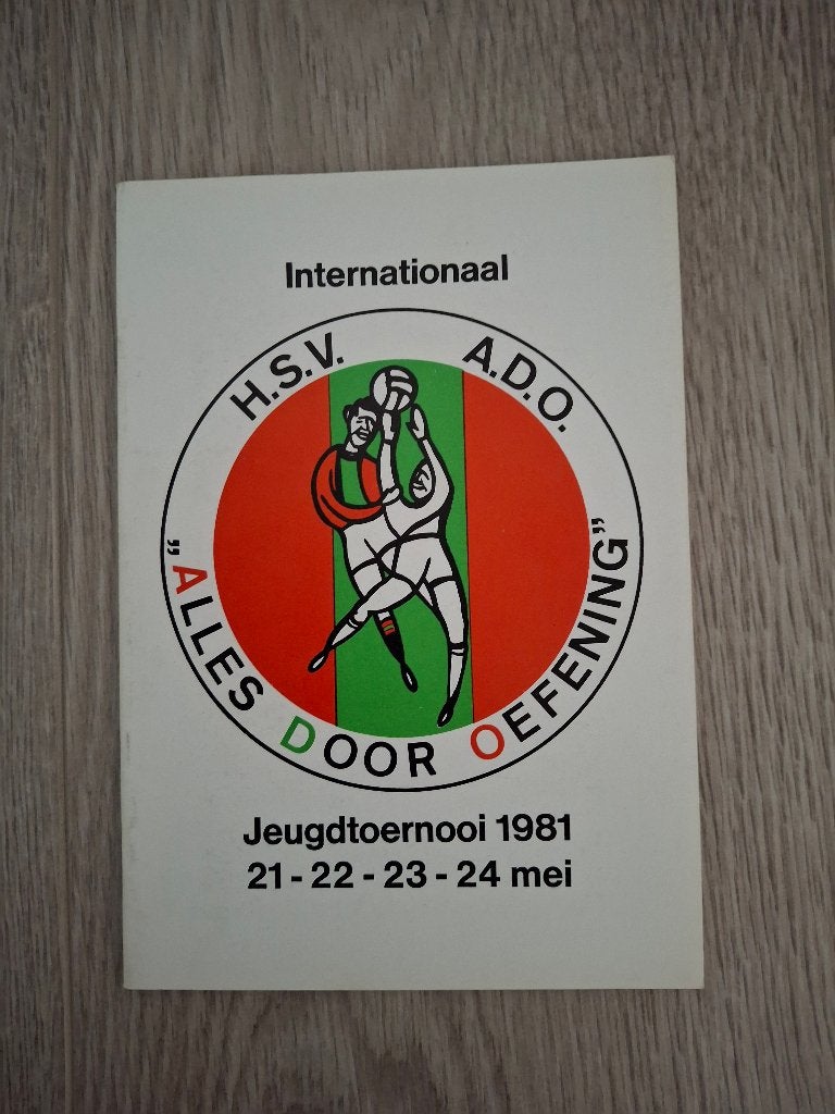 Programmaboekje ADO jeugdtoernooi 1981, Ophalen of Verzenden, Zo goed als nieuw, Overige binnenlandse clubs, Overige typen