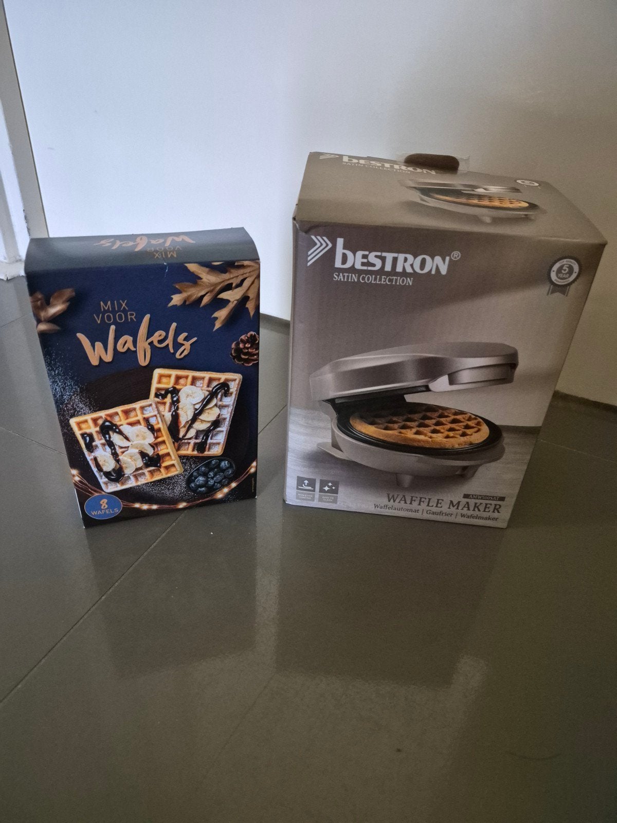 NIEUWE Mini Wafelmaker met gratis mix erbij, Ophalen of Verzenden, Nieuw