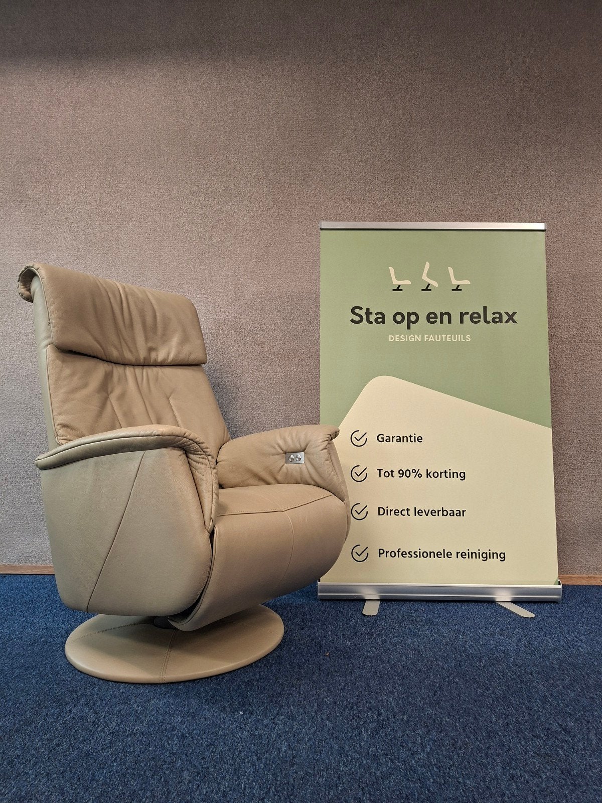sta op relax fauteuil Prominent EXTRA luxe op accu 🔋, Huis en Inrichting, Minder dan 75 cm, Hoofdstraat 60 Schijndel, Ophalen of Verzenden