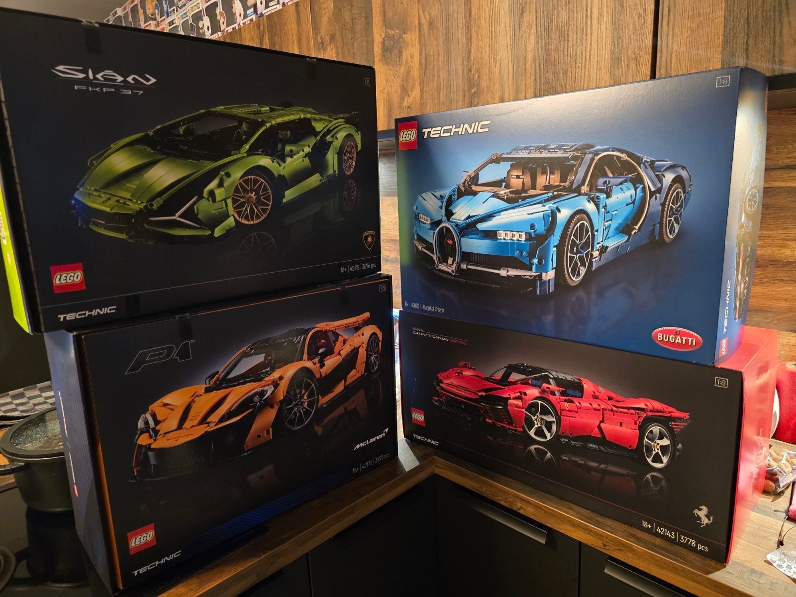 Lego Technic Supercars: Bugatti, Lambo, Mclrn, Fer, Porsche, Ophalen, Zo goed als nieuw, Overige merken