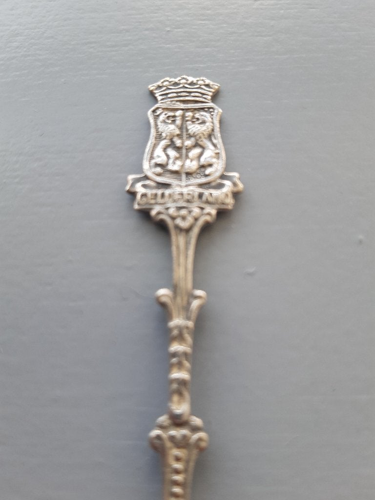 Theelepeltje met wapen Provincie Gelderland, DE, € 2,=, Antiek en Kunst, Ophalen of Verzenden