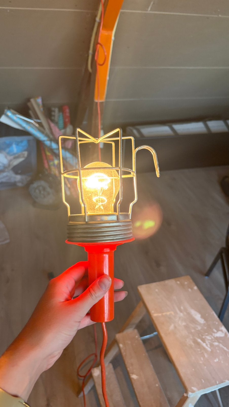 Bouwlamp, handig tijdens een verbouwing!, Ophalen, Zo goed als nieuw, Netvoeding, Minder dan 50 watt