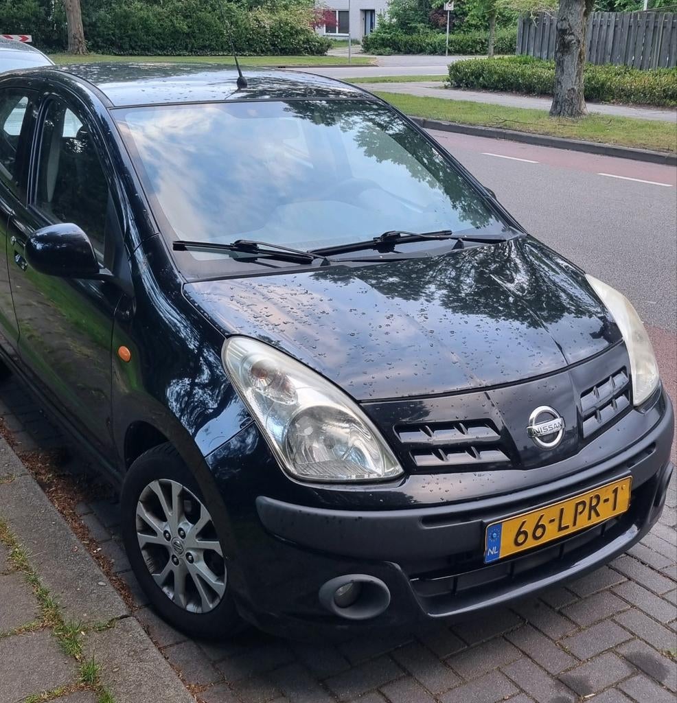 Nissan Pixo 1.0 50KW 5D 2010 Zwart €700,-, Voorwielaandrijving, 4 stoelen, Origineel Nederlands, Handgeschakeld
