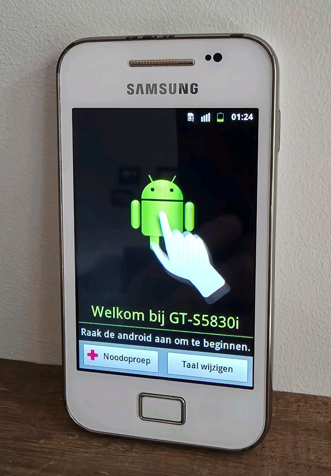Samsung Galaxy Ace GT-S5830i – wit – met doosje en oplader, Telecommunicatie, 8 GB, Ophalen of Verzenden, Wit