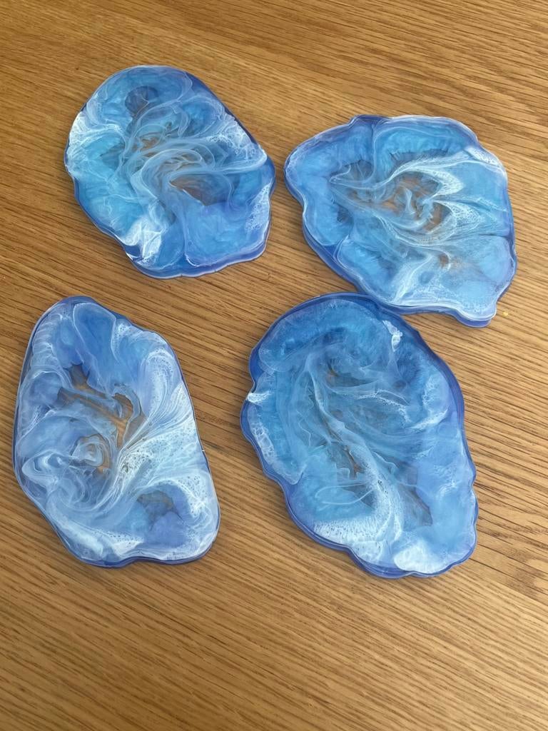 Schitterende ocean set onderzetters  van epoxy !, Ophalen of Verzenden, Nieuw
