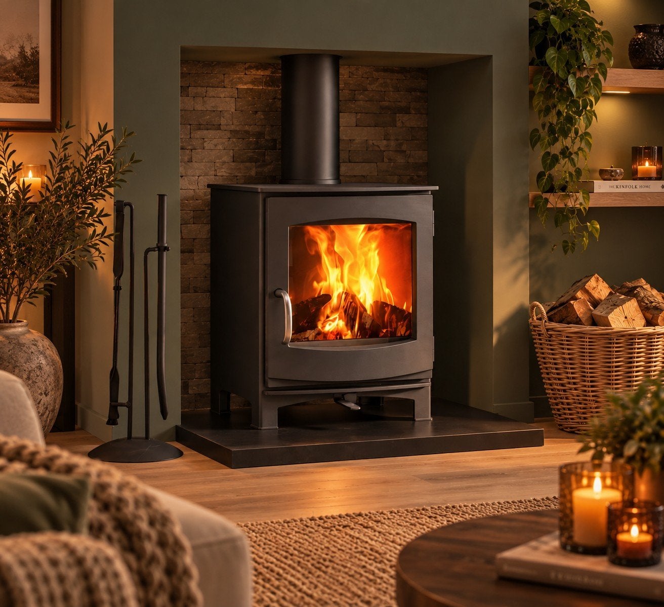 Houtkachel Dik Geurts ivar 5 low nieuw leverbaar €1695,-, Ophalen, Vrijstaand, Hout, Nieuw