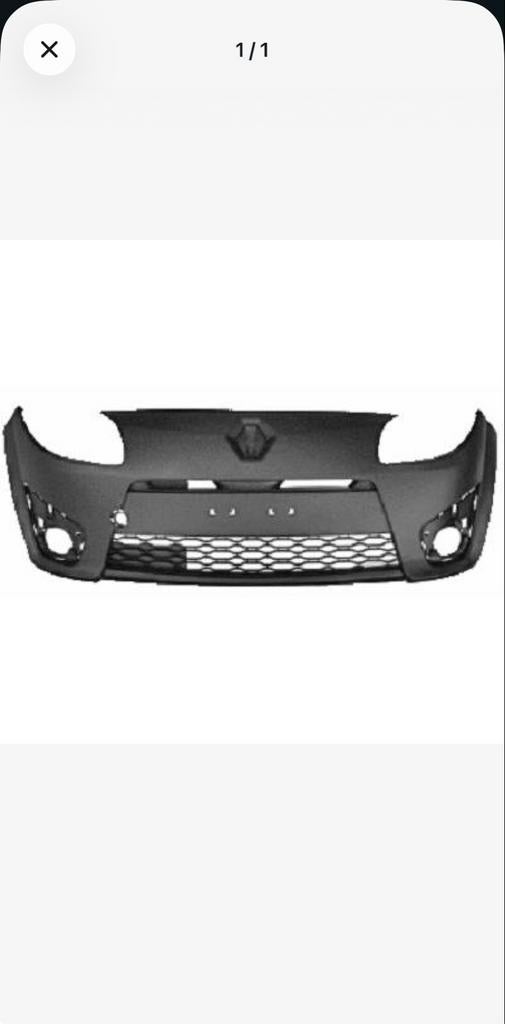 Renault Twingo bumper ongespoten, nieuw in doos, Nieuw, Ophalen of Verzenden, Bumper, Renault